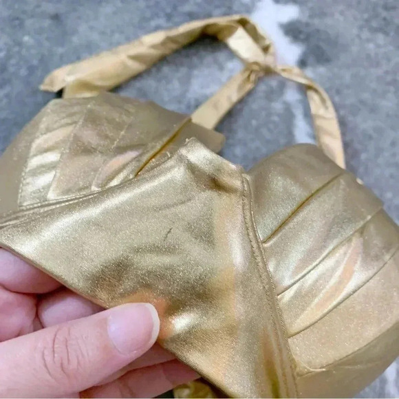 K Unique Vintage Swim Monroe Halter Swim Top - Picture 5 of 10